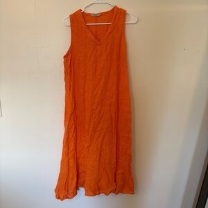 Francesca Bettini Orange Linen Dress
